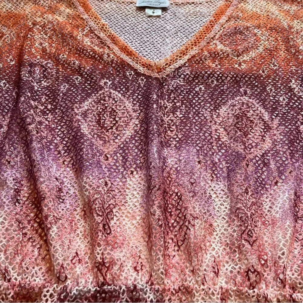 Jordan Taylor Women's Swim Cover-up Orange/Lavender/Pink size Small